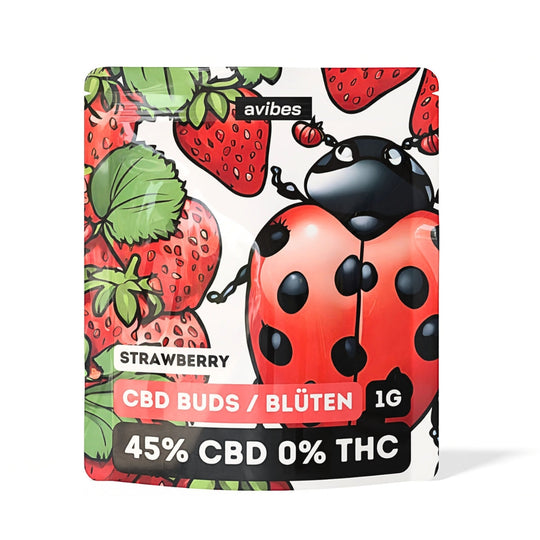 avibes® CBD Blüten | 45% CBD 0% THC | Strawberry