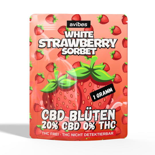 cbd blüten White Strawberry Sorbet