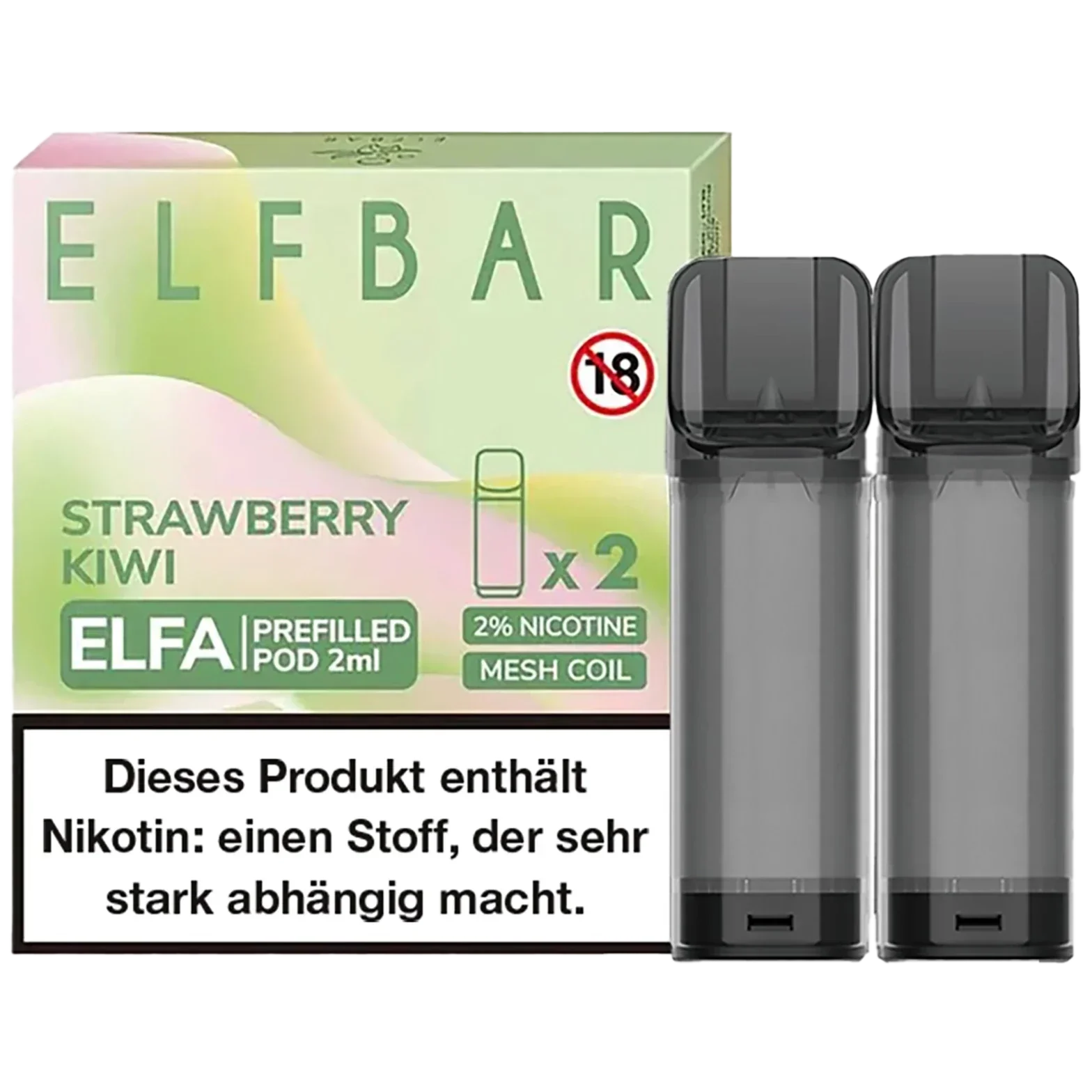 Elf Bar ELFA Prefilled Pod 2er Pack (2 x 1ml) mit dem Geschmack Strawberry Kiwi günstig kaufen