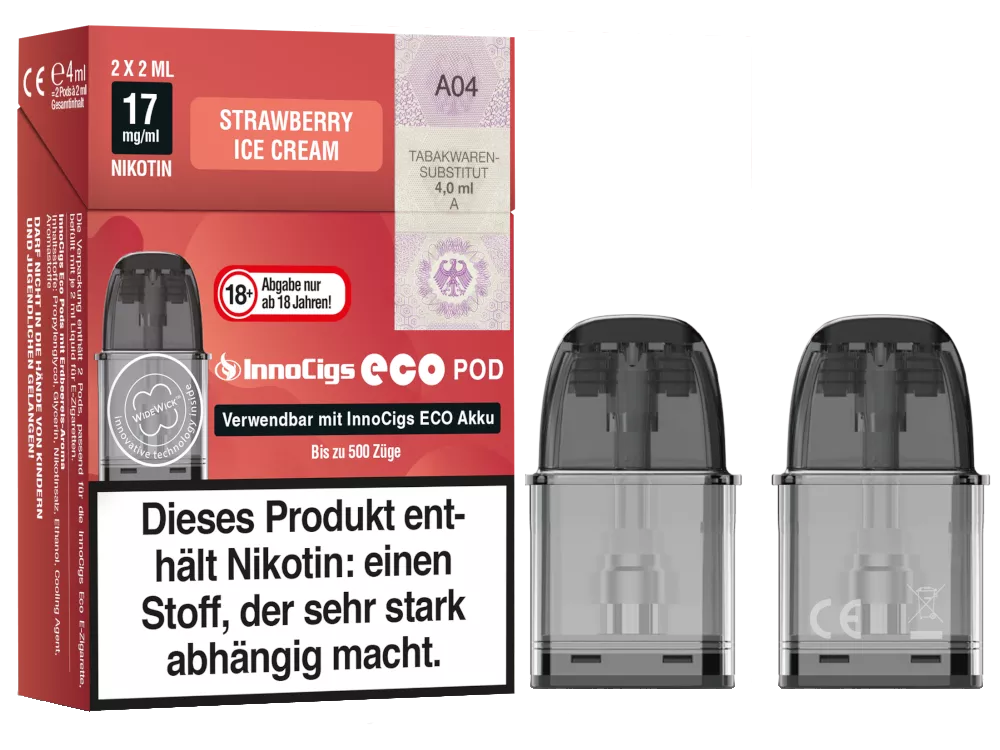 InnoCigs Eco Pods Strawberry Ice Cream im Großhandel günstig kaufen