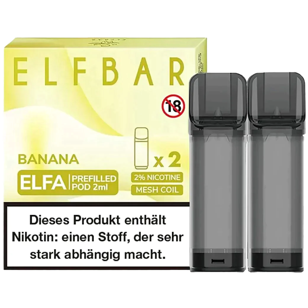 Elf Bar ELFA Prefilled Pod 2er Pack (2 x 1ml) mit dem Geschmack Banana günstig kaufen