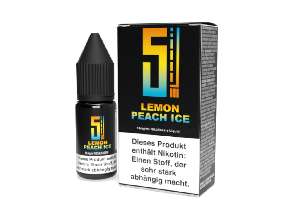 5EL - Lemon Peach Ice - Nikotinsalz Liquid