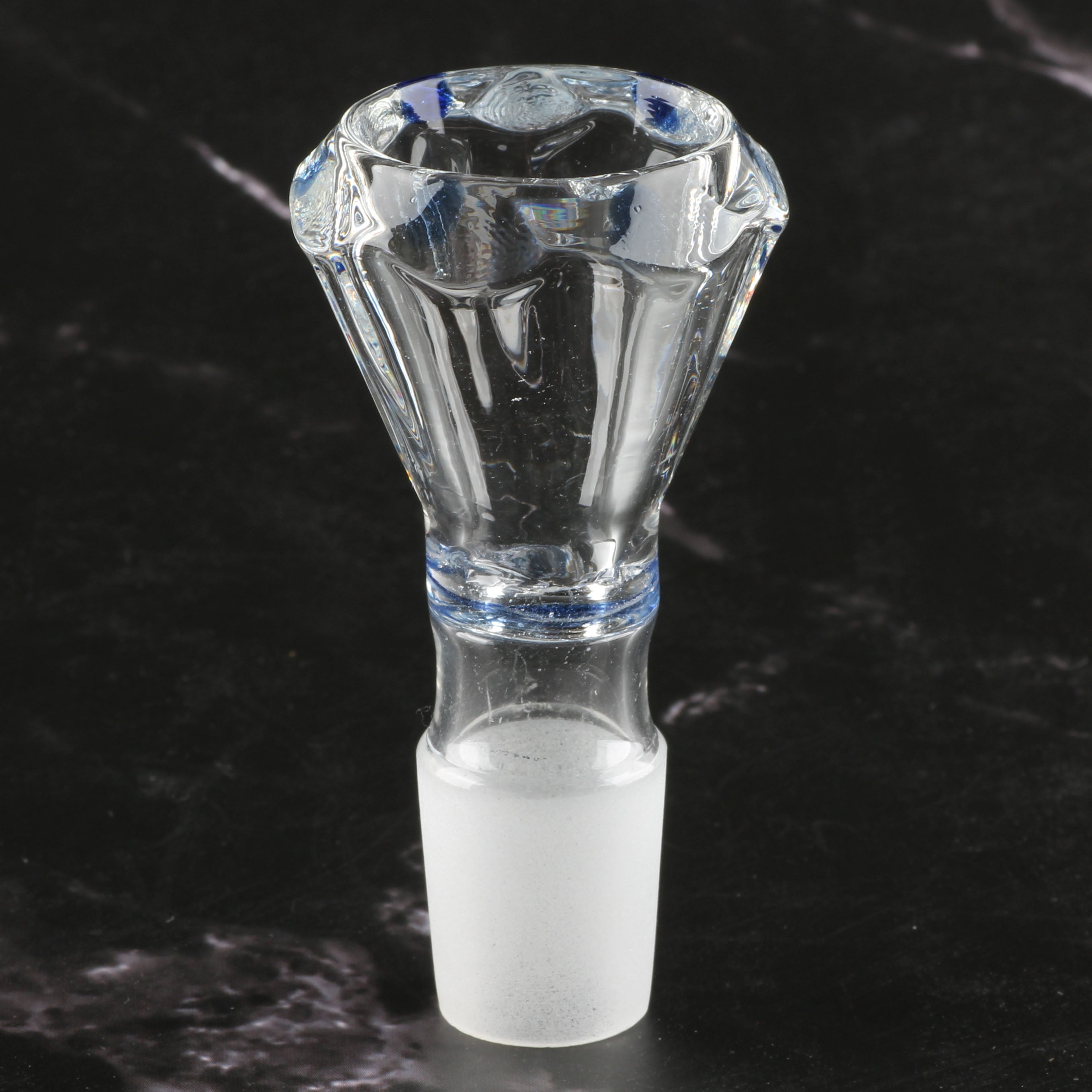 Bong-Kopf Glas-Kopf Flutschkopf Diamant/Trichterform 18.8mm Schliff