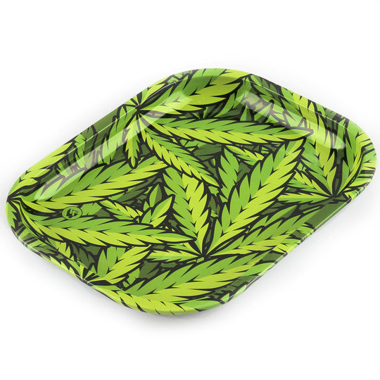 Hanfblatt Cannabisblatt Leaves Rolling Tray Drehunterlage Dreh-Tablett Tee Untersetzer Schale Mischeschale 2