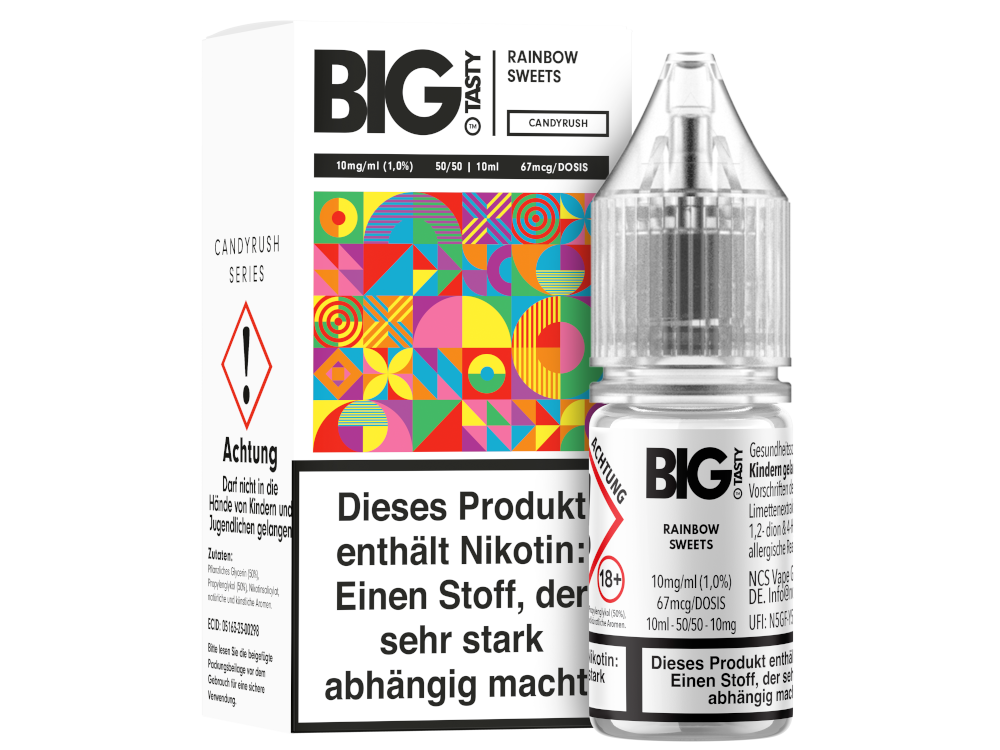 Big Tasty - Candyrush Series - Rainbow Sweets - Nikotinsalz Liquid