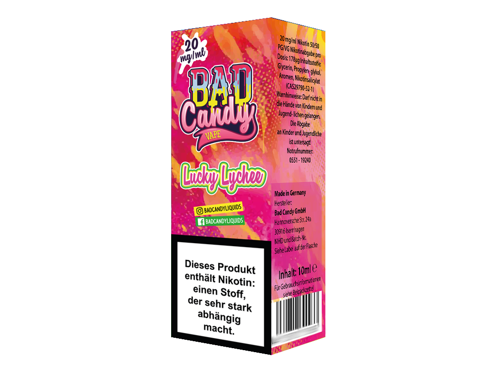 Bad Candy - Lucky Lychee - Nikotinsalz Liquid