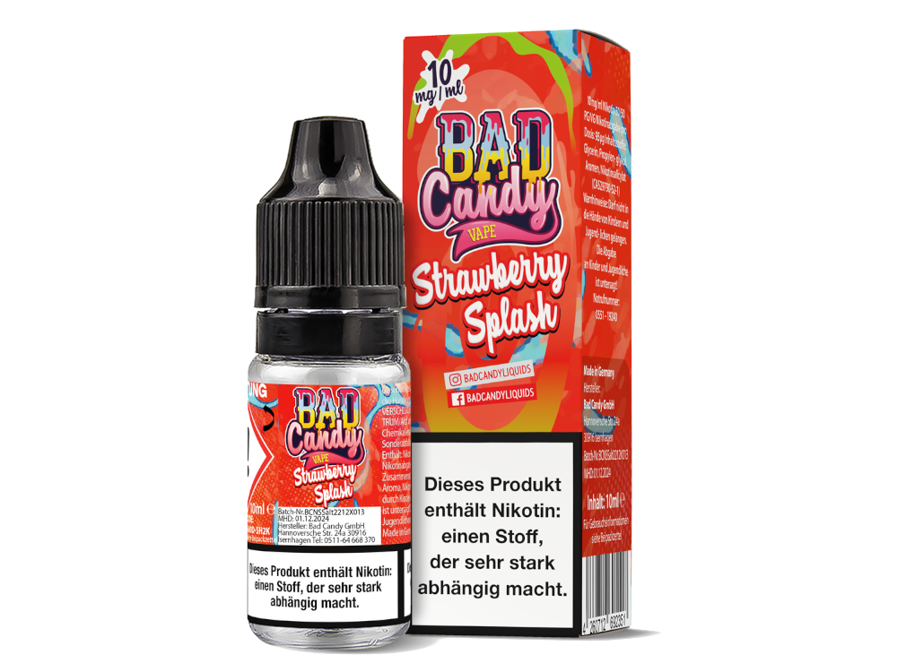 Bad Candy - Strawberry Splash - Nikotinsalz Liquid