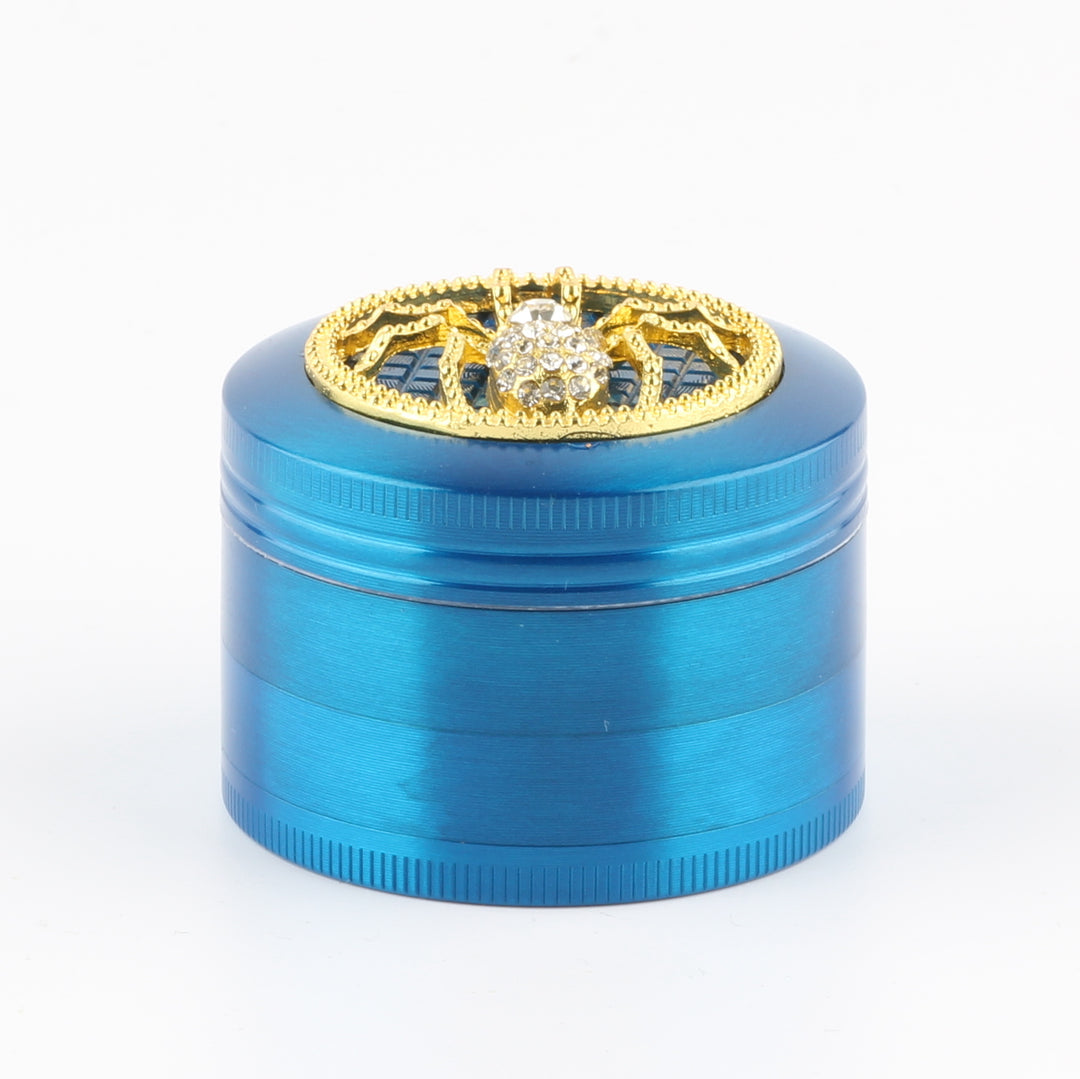 Spinne Spider Gold mit Diamanten Grinder Crusher Cannabis Mühle 4