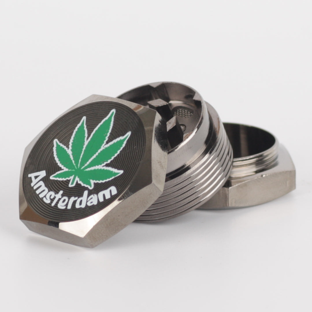 Anthrazit Schraube Grinder mit hanfblatt 2