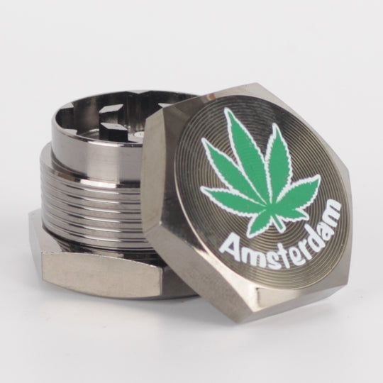 Anthrazit Schraube Grinder mit hanfblatt