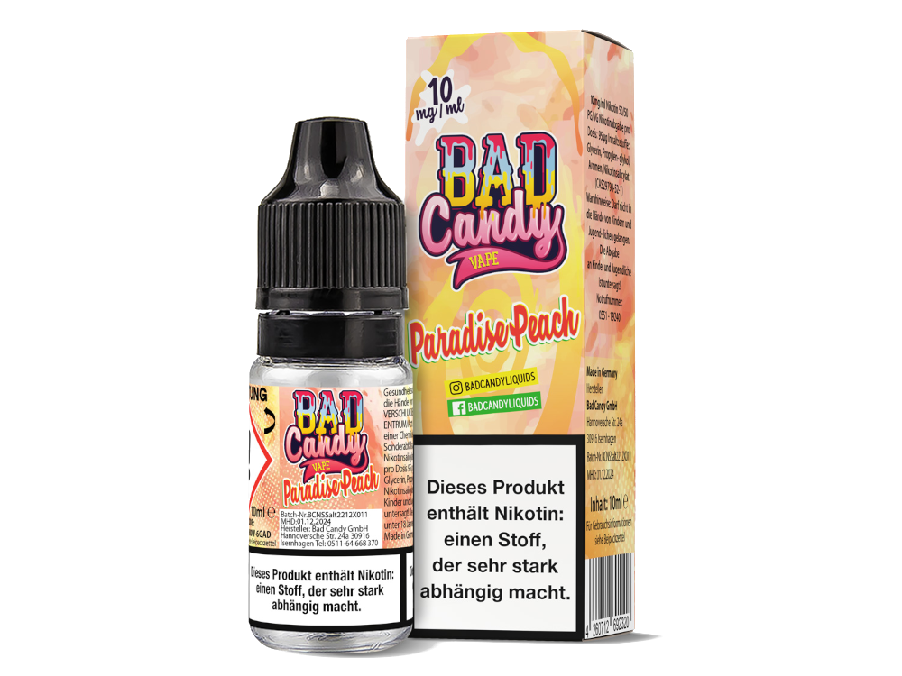 Bad Candy - Paradise Peach - Nikotinsalz Liquid
