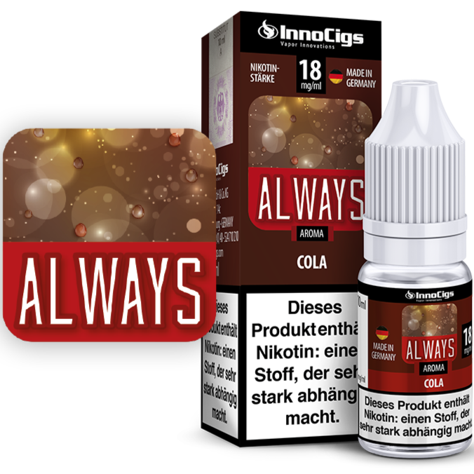 Always Cola Aroma von InnoCigs 10ml Liquid GroßhandelAlways Cola Aroma von InnoCigs 10ml Liquid Großhandel