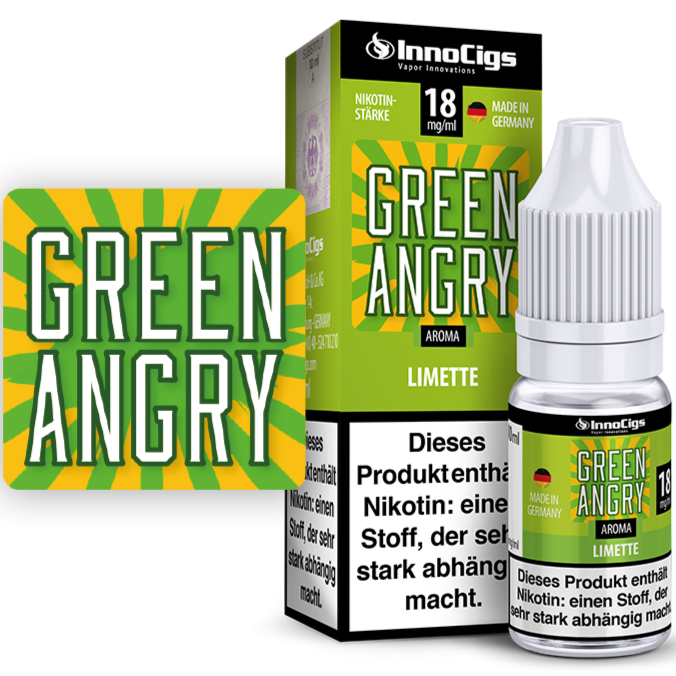 Green Angry Limetten Aroma von InnoCigs 10ml Liquid Großhandel