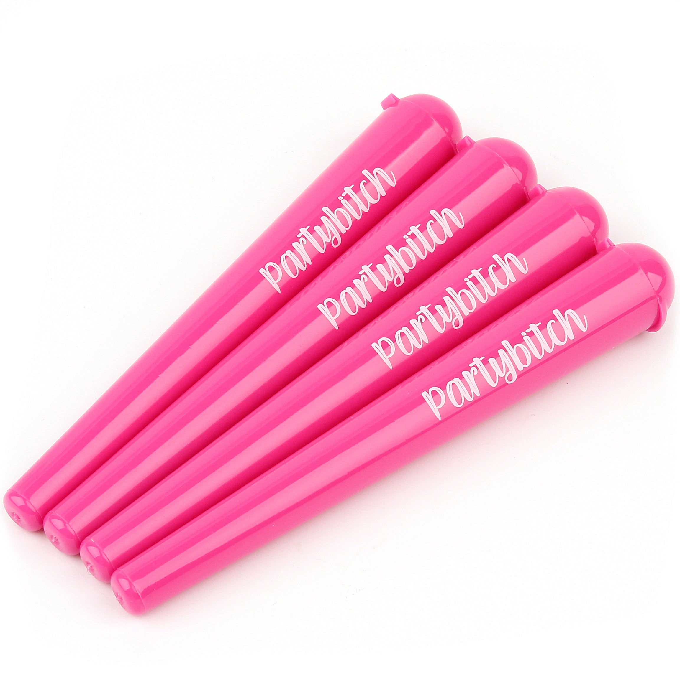 4 x PARTYBITCH Joint Hüllen Case J Tube Hülsen in Rosa Pink