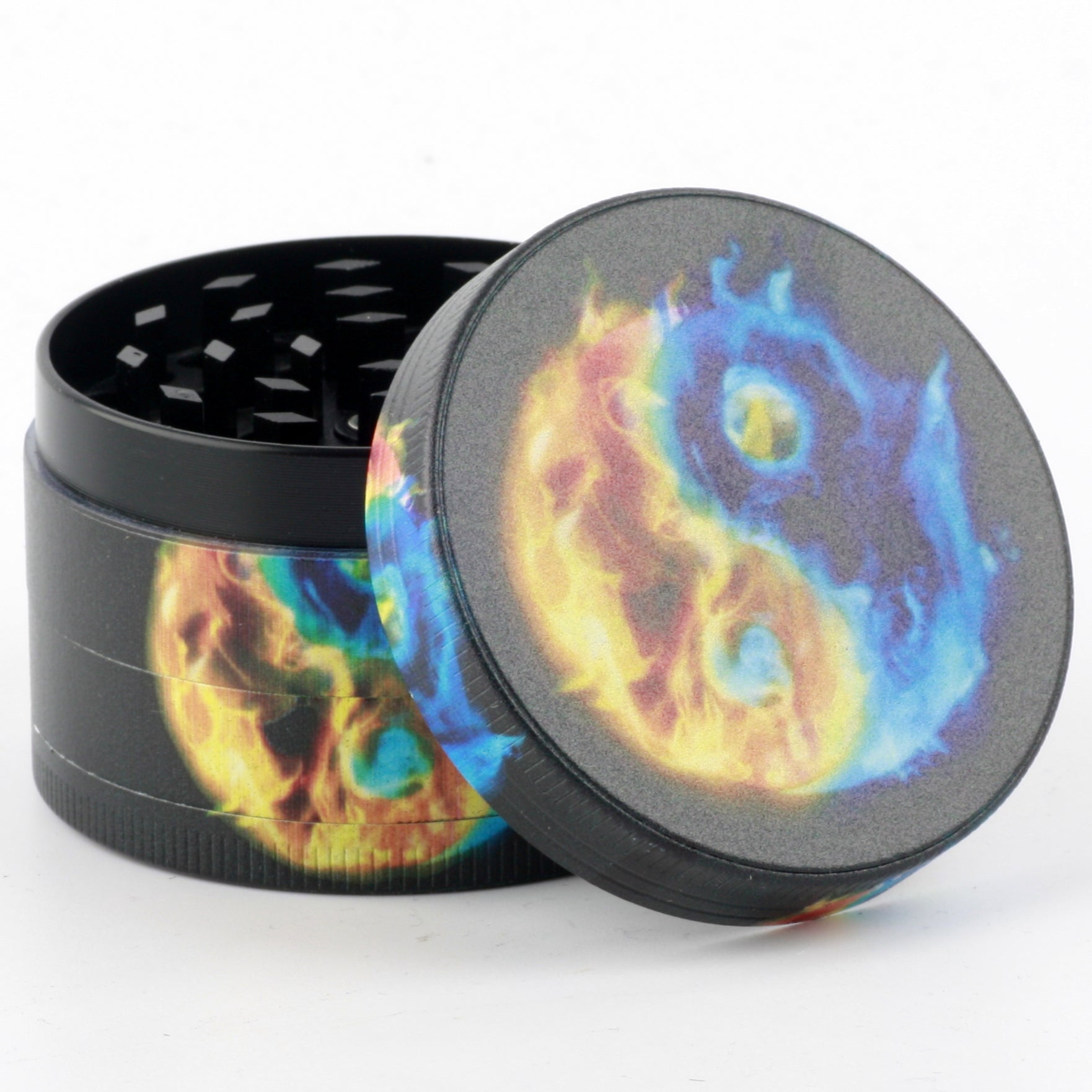 ying und yang grinder crusher rot blau